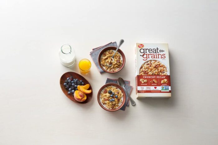 Great Grains Crunchy Pecan Cereal, Heart Healthy Cereal with Crunchy Pecans and Granola Clusters, Non-GMO Project Verified, 16 OZ Box - Image 5