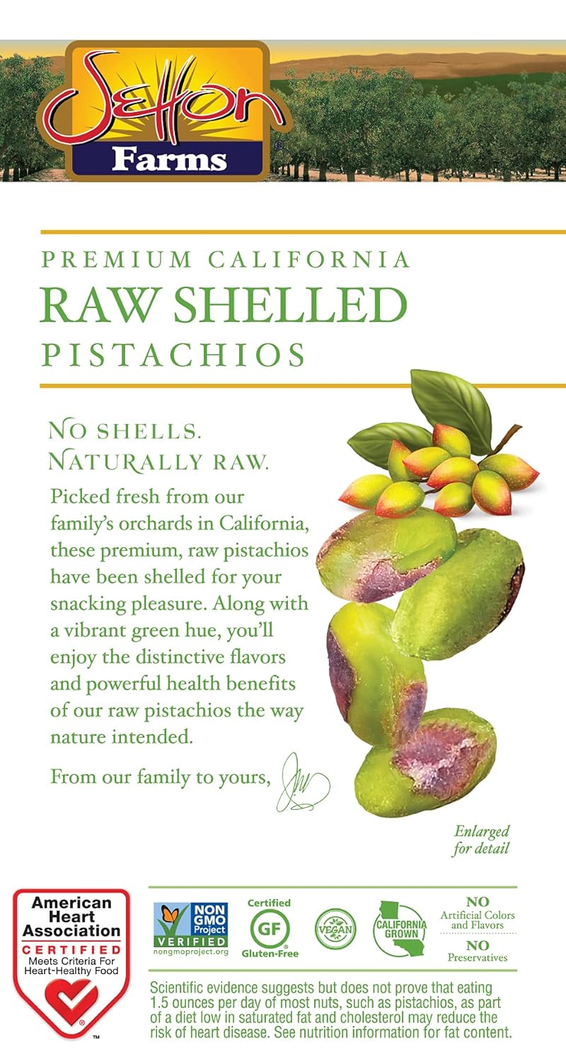 Setton Farms Naturally Raw Shelled Pistachios, No Shell, Non-GMO Project Verified, Certified Gluten Free, Vegan and Kosher, Heart Healthy Snack, 5 Oz - Image 4