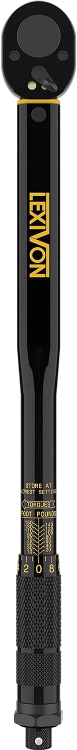 LEXIVON Torque Wrench 1/2-Inch Drive Click 10~150 Ft-Lb/13.6~203.5 Nm (LX-183) - Image 5
